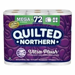 Cheapest 🧨 3-Ply Toilet Paper Quilted Northern Ultra Plush 3-Ply Standard Toilet Paper, White, 284 Sheets/Roll, 18 Rolls/Case (874685) ❤️