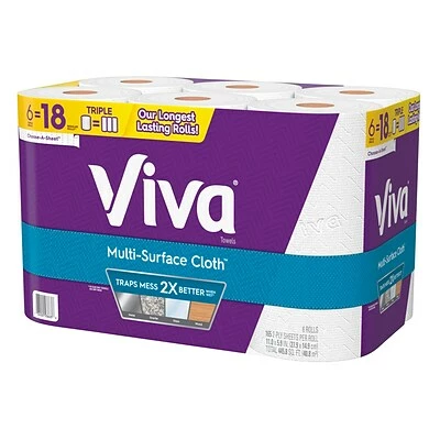 Buy ๐ Viva Choose-A-Sheet Multi-Surface Cloth Paper Towels, 2-Ply, 165 Sheets/Roll, 6 Rolls/Pack (53663) ๐ 4 Buy ๐ Viva Choose-A-Sheet Multi-Surface Cloth Paper Towels, 2-Ply, 165 Sheets/Roll, 6 Rolls/Pack (53663) ๐ - Image 2