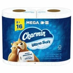 Cheapest ๐ 2-Ply Toilet Paper Charmin Ultra Soft 2-Ply Mega Toilet Paper, White, 244 Sheets/Roll, 4 Rolls/Pack, 6 Packs/Carton (01570) โค๏ธ