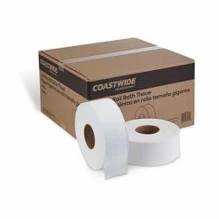 Cheapest ✨ 1-Ply Toilet Paper Coastwide Professional™ 1-Ply Jumbo Toilet Paper, White, 2000 Ft./Roll, 12 Rolls/Carton (CW26214) 🌟