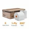 Flash Sale ✔️ Coastwide Professional™ J-Series Hardwound Paper Towels, 1-ply, 800 Ft./Roll, 6 Rolls/Carton (CWJHT-WHT) 😀