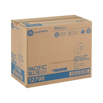 Budget ✨ Pacific Blue Basic 2-Ply Toilet Paper Pacific Blue Recycled Jumbo Jr. Toilet Paper, 2-Ply, White, 1000 Ft./Roll, 8 Rolls/Carton (12798) 🥰 4 Budget ✨ Pacific Blue Basic 2-Ply Toilet Paper Pacific Blue Recycled Jumbo Jr. Toilet Paper, 2-Ply, White, 1000 Ft./Roll, 8 Rolls/Carton (12798) 🥰 - Image 2