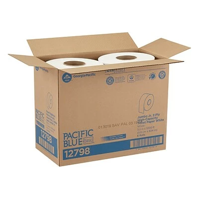 Budget ✨ Pacific Blue Basic 2-Ply Toilet Paper Pacific Blue Recycled Jumbo Jr. Toilet Paper, 2-Ply, White, 1000 Ft./Roll, 8 Rolls/Carton (12798) 🥰 5 Budget ✨ Pacific Blue Basic 2-Ply Toilet Paper Pacific Blue Recycled Jumbo Jr. Toilet Paper, 2-Ply, White, 1000 Ft./Roll, 8 Rolls/Carton (12798) 🥰 - Image 3