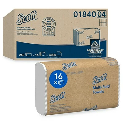 Wholesale ✨ Scott Essential Recycled Multifold Paper Towels, 1-ply, 250 Sheets/Pack, 16 Packs/Carton (1840) ✨ 4 Wholesale ✨ Scott Essential Recycled Multifold Paper Towels, 1-ply, 250 Sheets/Pack, 16 Packs/Carton (1840) ✨ - Image 2