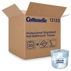Cheapest 🤩 2-Ply Toilet Paper Cottonelle 2-Ply Standard Toilet Paper, White, 451 Sheets/Roll, 20 Rolls/Carton (13135) 🎉