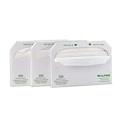 Brand new ๐งจ Alpine Industries AdirOffice White Flushable Toilet Seat Covers 250-Sheets Per Pack, 12 Pack ๐ฏ 3 Brand new ๐งจ Alpine Industries AdirOffice White Flushable Toilet Seat Covers 250-Sheets Per Pack, 12 Pack ๐ฏ