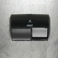 Budget 🥰 Toilet Paper Dispensers Compact 2-Roll Side-by-Side Coreless Toilet Paper Dispenser By GP PRO, Black (56784A) 🌟