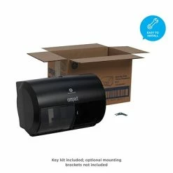 Budget 🥰 Toilet Paper Dispensers Compact 2-Roll Side-by-Side Coreless Toilet Paper Dispenser By GP PRO, Black (56784A) 🌟 -Janitorial Paper Sales unnamed file 1493