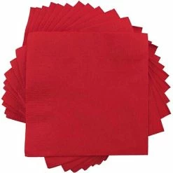 Wholesale ๐ Disposable Napkins JAM Paperยฎ Medium Lunch Napkins, 6 1/2 X 6 1/2, Red, 40/Pack (6255620730) ๐
