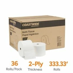 Buy 🤩 2-Ply Toilet Paper Coastwide Professional™ J-Series 2-Ply Small Core Bath Tissue, White, 1000 Sheets/Roll, 36 Rolls/Carton (CWJBT-1000) 😍