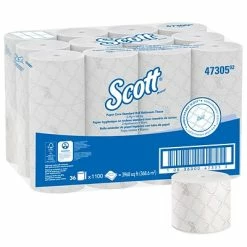 Wholesale ๐งจ 2-Ply Toilet Paper Scott Pro 2-Ply Small Core Standard Toilet Paper, White, 1100 Sheets/Roll, 36 Rolls/Carton (47305) ๐