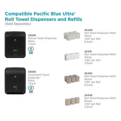 Brand new 🥰 Hardwound Paper Towel Dispensers Pacific Blue Ultra™ Mechanical Paper Towel Dispenser By GP PRO, Black, 12.60” W X 9.30” D X 16.70” H (59589) 👏 8 Brand new 🥰 Hardwound Paper Towel Dispensers Pacific Blue Ultra™ Mechanical Paper Towel Dispenser By GP PRO, Black, 12.60” W X 9.30” D X 16.70” H (59589) 👏 - Image 6