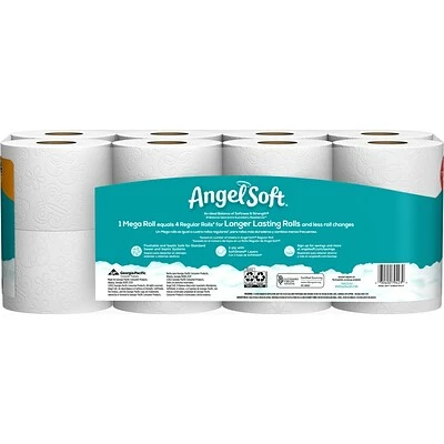 Top 10 ❤️ Toilet Paper & Bath Tissue Angel Soft Mega Toilet Paper, 2-Ply, White, 320 Sheets/Roll, 16 Rolls/Case (79423/01) 🎉 5 Top 10 ❤️ Toilet Paper & Bath Tissue Angel Soft Mega Toilet Paper, 2-Ply, White, 320 Sheets/Roll, 16 Rolls/Case (79423/01) 🎉 - Image 3
