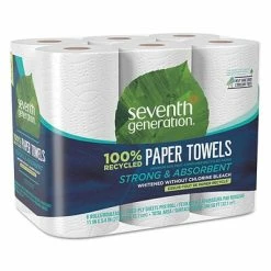 Buy 👏 Kitchen Roll Paper Towels Seventh Generation™ 100% Recycled Kitchen Paper Towel Roll With Right Size Sheets, 2-Ply, White, 6 Rolls/Case (SEV13731PK) 🥰
