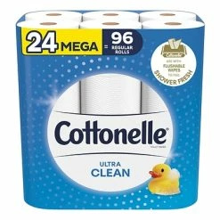 Best Pirce π Bathroom Tissue Cottonelle Ultra CleanCare 1-Ply Standard Toilet Paper, White, 312 Sheets/Roll, 24 Mega Rolls/Pack (53757) π