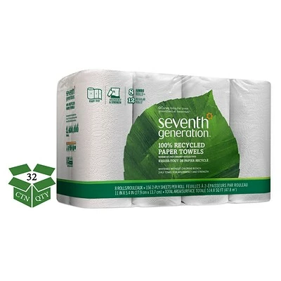 Coupon π Kitchen Roll Paper Towels Seventh Generation 100% Recycle Kitchen Paper Towel Rolls W/Right-Size Sheets, 2-Ply, 156 Sheets/Roll, 32 Rolls/CT (SEV13739CT) π 3 Coupon π Kitchen Roll Paper Towels Seventh Generation 100% Recycle Kitchen Paper Towel Rolls W/Right-Size Sheets, 2-Ply, 156 Sheets/Roll, 32 Rolls/CT (SEV13739CT) π