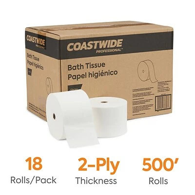 Top 10 😀 2-Ply Toilet Paper Coastwide Professional™ J-Series 2-Ply Small Core Bath Tissue, White, 1500 Sheets/Roll, 18 Rolls/Carton (CWJBT-1500) 🔔 3 Top 10 😀 2-Ply Toilet Paper Coastwide Professional™ J-Series 2-Ply Small Core Bath Tissue, White, 1500 Sheets/Roll, 18 Rolls/Carton (CWJBT-1500) 🔔