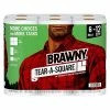 Discount ✨ Brawny Tear-A-Square Paper Towels, 2-ply, 128 Sheets/Roll, 6 Rolls/Pack (441745) ⭐