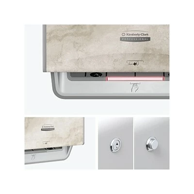 Outlet 🥰 Hardwound Paper Towel Dispensers Kimberly-Clark Professional ICON Automatic Roll Towel Dispenser With Faceplate, Brushed Gray/Warm Marble (58740) 🔥 4 Outlet 🥰 Hardwound Paper Towel Dispensers Kimberly-Clark Professional ICON Automatic Roll Towel Dispenser With Faceplate, Brushed Gray/Warm Marble (58740) 🔥 - Image 2