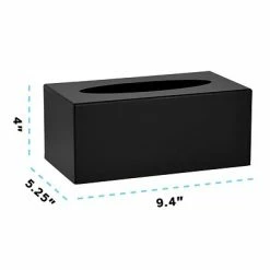 Outlet 💯 Facial Tissue Dispensers Alpine Industries Black Acrylic Tissue Box Containers For Home Or Business (2 Pack) 🛒 -Janitorial Paper Sales unnamed file 2172