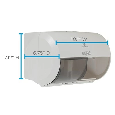 Deals 🤩 Toilet Paper Dispensers Compact® 2-Roll Side-by-Side Coreless Toilet Paper Dispenser By GP PRO, White, 10.120” W X 6.750” D X 7.120” H (56797A) 🔥 4 Deals 🤩 Toilet Paper Dispensers Compact® 2-Roll Side-by-Side Coreless Toilet Paper Dispenser By GP PRO, White, 10.120” W X 6.750” D X 7.120” H (56797A) 🔥 - Image 2