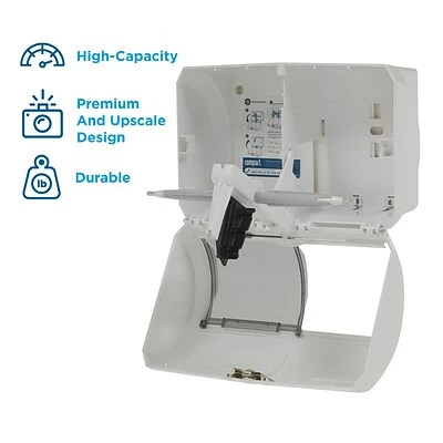 Deals 🤩 Toilet Paper Dispensers Compact® 2-Roll Side-by-Side Coreless Toilet Paper Dispenser By GP PRO, White, 10.120” W X 6.750” D X 7.120” H (56797A) 🔥 5 Deals 🤩 Toilet Paper Dispensers Compact® 2-Roll Side-by-Side Coreless Toilet Paper Dispenser By GP PRO, White, 10.120” W X 6.750” D X 7.120” H (56797A) 🔥 - Image 3