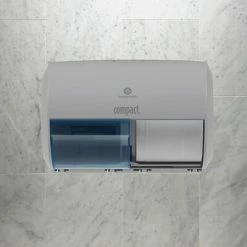 Cheapest 🧨 Toilet Paper Dispensers Compact® 2-Roll Side-by-Side Coreless Toilet Paper Dispenser By GP PRO, Gray, 10.120” W X 6.750” D X 7.120” H (56783A) ✨