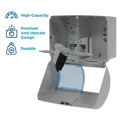 Cheapest 🧨 Toilet Paper Dispensers Compact® 2-Roll Side-by-Side Coreless Toilet Paper Dispenser By GP PRO, Gray, 10.120” W X 6.750” D X 7.120” H (56783A) ✨ 5 Cheapest 🧨 Toilet Paper Dispensers Compact® 2-Roll Side-by-Side Coreless Toilet Paper Dispenser By GP PRO, Gray, 10.120” W X 6.750” D X 7.120” H (56783A) ✨ - Image 3