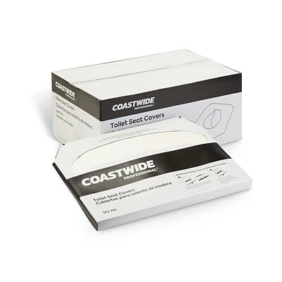 Flash Sale 🤩 Coastwide Professional™ Toilet Seat Covers, 0.87" X 10.43", 250/Pack, 10 Packs/Carton (CW24776) 💯 3 Flash Sale 🤩 Coastwide Professional™ Toilet Seat Covers, 0.87" X 10.43", 250/Pack, 10 Packs/Carton (CW24776) 💯