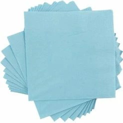 Wholesale 😍 Disposable Napkins JAM Paper Lunch Napkin, 2-ply, Sea Blue, 40 Napkins/Pack (6255620712) ⭐