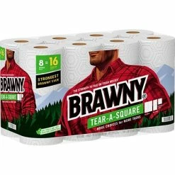 Promo 🧨 Brawny Tear-A-Square Paper Towels, 2-ply, 120 Sheets/Roll, 16 Rolls/Pack (44372/50) 🌟 -Janitorial Paper Sales unnamed file 233