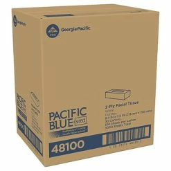 Hot Sale 🛒 2-Ply Facial Tissue Pacific Blue Select Facial Tissue, 2-ply, 100 Tissues/Box, 30 Boxes/Carton (48100) ❤️ -Janitorial Paper Sales unnamed file 2372