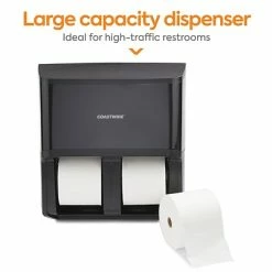 Promo ✔️ Toilet Paper Dispensers Coastwide Professional™ J-Series Quad Bath Tissue Dispenser, Black (CWJ4BT-B) ⌛
