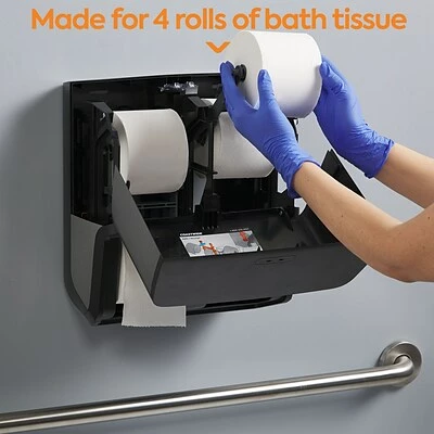 Promo ✔️ Toilet Paper Dispensers Coastwide Professional™ J-Series Quad Bath Tissue Dispenser, Black (CWJ4BT-B) ⌛ 4 Promo ✔️ Toilet Paper Dispensers Coastwide Professional™ J-Series Quad Bath Tissue Dispenser, Black (CWJ4BT-B) ⌛ - Image 2
