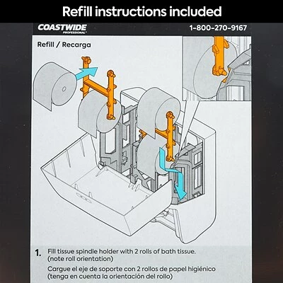 Promo ✔️ Toilet Paper Dispensers Coastwide Professional™ J-Series Quad Bath Tissue Dispenser, Black (CWJ4BT-B) ⌛ 6 Promo ✔️ Toilet Paper Dispensers Coastwide Professional™ J-Series Quad Bath Tissue Dispenser, Black (CWJ4BT-B) ⌛ - Image 4