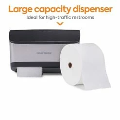 Wholesale ⌛ Toilet Paper Dispensers Coastwide Professional™ J-Series Duo Bath Tissue Dispenser, Black/Metallic (CWJ2BT-S) ✨