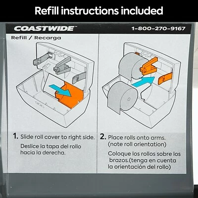 Wholesale 🔥 Toilet Paper Dispensers Coastwide Professional™ J-Series Duo Bath Tissue Dispenser, Black (CWJ2BT-B) 🛒 6 Wholesale 🔥 Toilet Paper Dispensers Coastwide Professional™ J-Series Duo Bath Tissue Dispenser, Black (CWJ2BT-B) 🛒 - Image 4