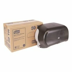 Cheap 🛒 Toilet Paper Dispensers Tork Twin Standard Roll Bath Tissue Dispenser,12.75 X 5.57 X 8.25, Smoke 😉