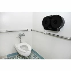 Promo 🤩 Bath Tissue & Dispensers Alpine Industries Jumbo Toilet Paper Dispenser, Double Roll Holder, Transparent Black 💯 -Janitorial Paper Sales unnamed file 2534