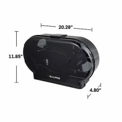 Promo 🤩 Bath Tissue & Dispensers Alpine Industries Jumbo Toilet Paper Dispenser, Double Roll Holder, Transparent Black 💯 -Janitorial Paper Sales unnamed file 2535