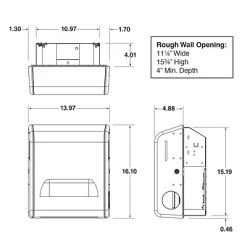 Promo 🌟 Hardwound Paper Towel Dispensers Kimberly Clark MOD* Recessed Dispenser Housing, Stainless Steel 🔥 -Janitorial Paper Sales unnamed file 2597