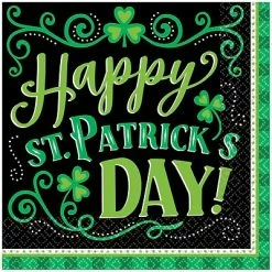 Brand new 🌟 Disposable Napkins Amscan St. Patrick's Day Clover Me Lucky Lunch Napkins, 125/Pack (711906) 😀