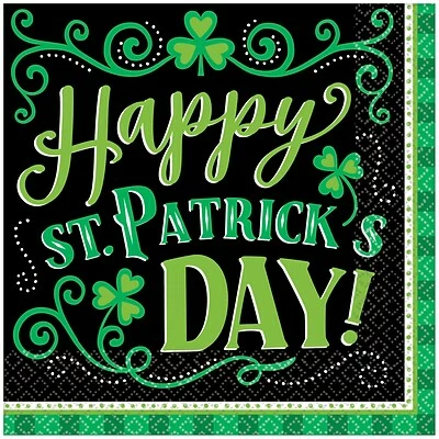 Brand new ๐ Disposable Napkins Amscan St. Patrick's Day Clover Me Lucky Lunch Napkins, 125/Pack (711906) ๐ 3 Brand new ๐ Disposable Napkins Amscan St. Patrick's Day Clover Me Lucky Lunch Napkins, 125/Pack (711906) ๐