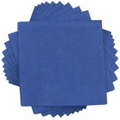 Flash Sale ⭐ Disposable Napkins JAM Paper® Medium Lunch Napkins, 6 1/2 X 6 1/2, Blue, 480/Box (6255620718b) 🧨