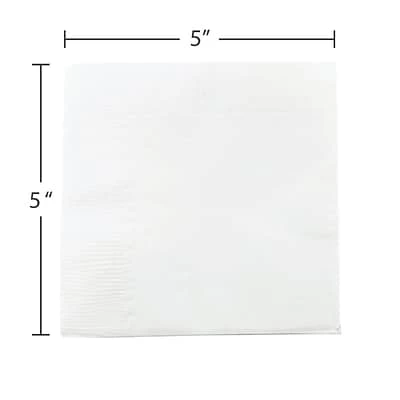 Outlet ๐ Disposable Napkins JAM PAPER Small Beverage Napkins, 5 X 5, White, 48 Packs Of 50, 2400 Total Napkins/Carton ๐ 5 Outlet ๐ Disposable Napkins JAM PAPER Small Beverage Napkins, 5 X 5, White, 48 Packs Of 50, 2400 Total Napkins/Carton ๐ - Image 3