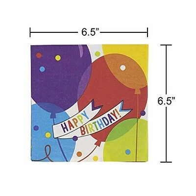 Best Sale โ Disposable Napkins JAM PAPER ๐ฅณ Birthday Party Lunch Napkins, 6 1/2 X 6 1/2, Balloon Bash Design, 125 Napkins/Pack ๐ 5 Best Sale โ Disposable Napkins JAM PAPER ๐ฅณ Birthday Party Lunch Napkins, 6 1/2 X 6 1/2, Balloon Bash Design, 125 Napkins/Pack ๐ - Image 3