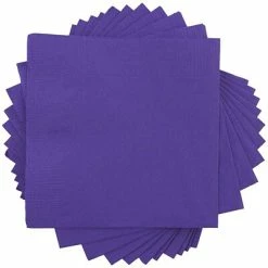 Outlet 💯 Disposable Napkins JAM Paper Lunch Napkin, 2-ply, Purple, 480 Napkins/Pack (6255620728B) 🧨