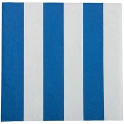 Hot Sale ✨ Disposable Napkins JAM PAPER Medium Lunch Napkins, 6 1/2 X 6 1/2, Blue Stripe, 16/Pack ⭐ -Janitorial Paper Sales unnamed file 2708