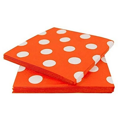 Brand new ๐ฅ Disposable Napkins JAM PAPER Small Polka Dot Beverage Napkins, 5 X 5, Orange With Polka Dots, 16/Pack ๐ 5 Brand new ๐ฅ Disposable Napkins JAM PAPER Small Polka Dot Beverage Napkins, 5 X 5, Orange With Polka Dots, 16/Pack ๐ - Image 3