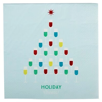 Cheap 🧨 Disposable Napkins JAM PAPER Holiday ❄ Christmas Cocktail Napkins, 4 3/4" X 4 3/4", Blue Wine Glass Tree, 20/Pack ⭐ 3 Cheap 🧨 Disposable Napkins JAM PAPER Holiday ❄ Christmas Cocktail Napkins, 4 3/4" X 4 3/4", Blue Wine Glass Tree, 20/Pack ⭐